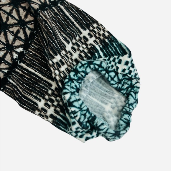 Rose & Olive Women's Green Brown Boho Tunic Top Shirt Paisley Tassels Size M - Picture 11 of 11